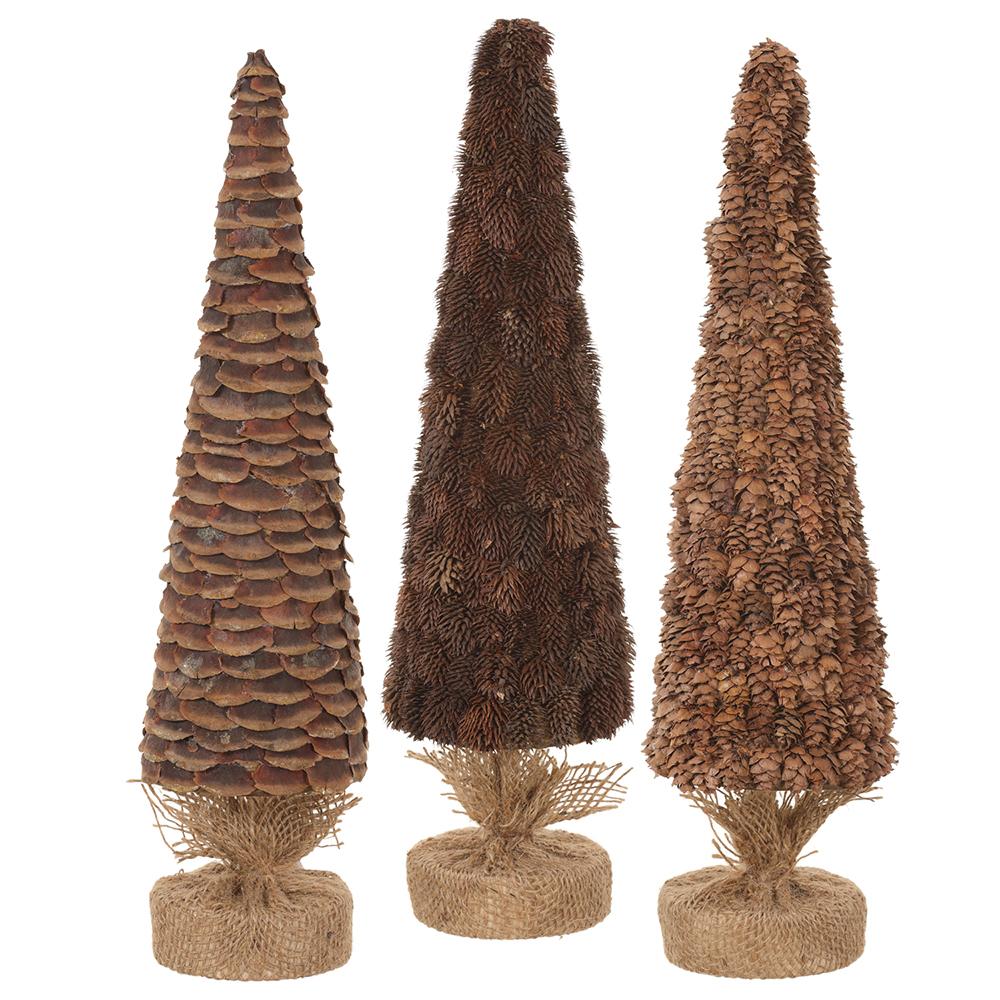 Pine Pod Topiaries, Set of 3