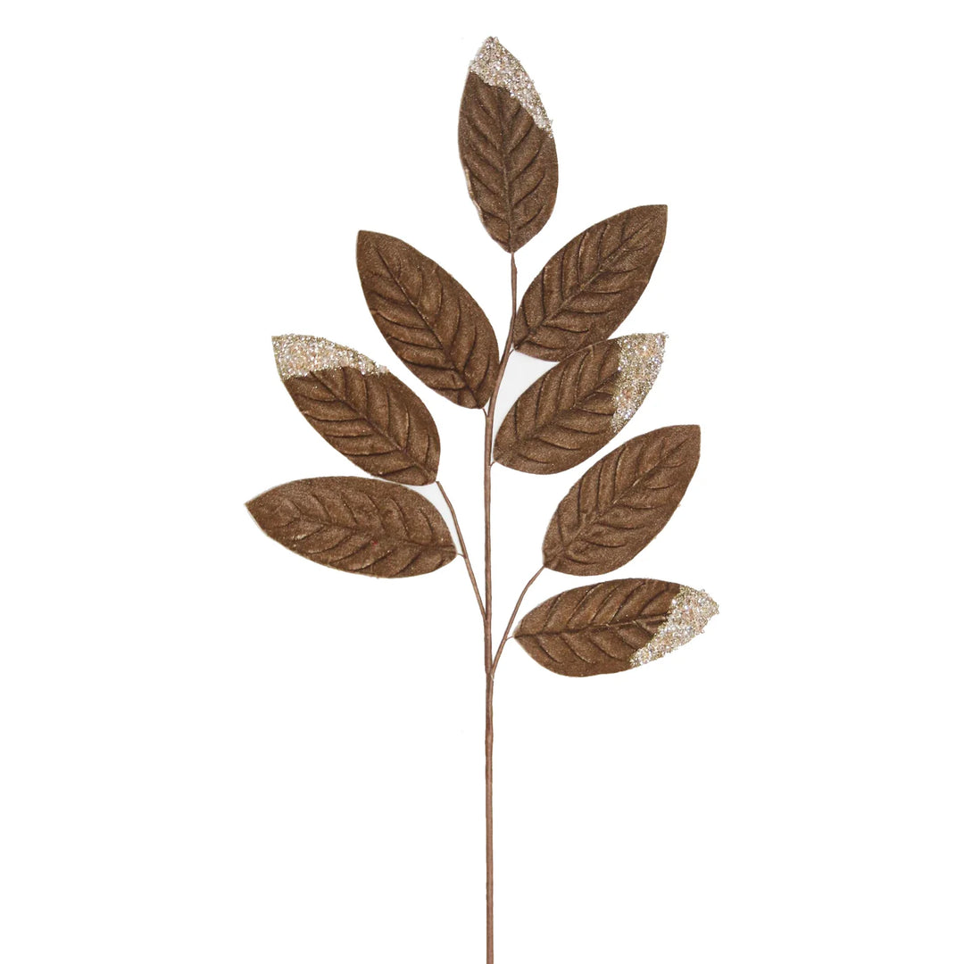 Glitter-Tipped Leaf Pick