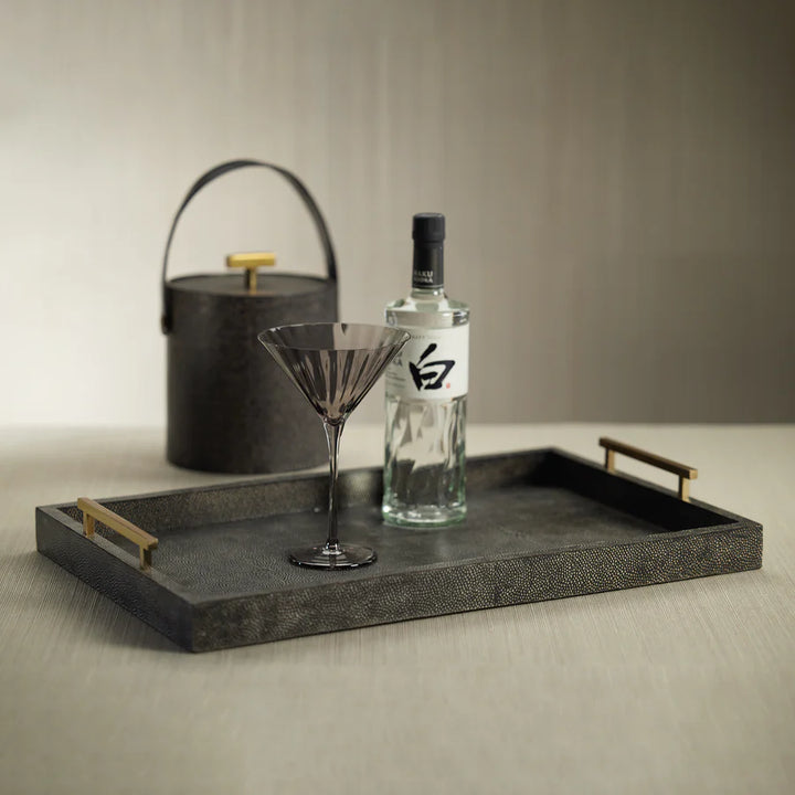 Shagreen Leather Bar Tray