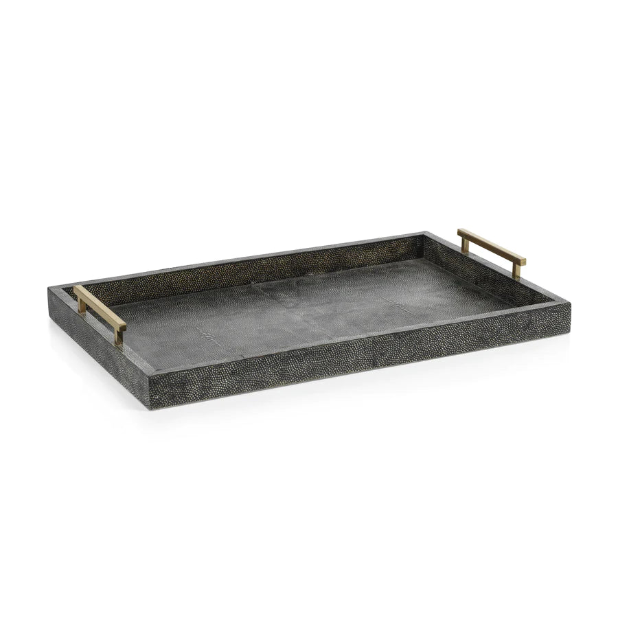 Shagreen Leather Bar Tray