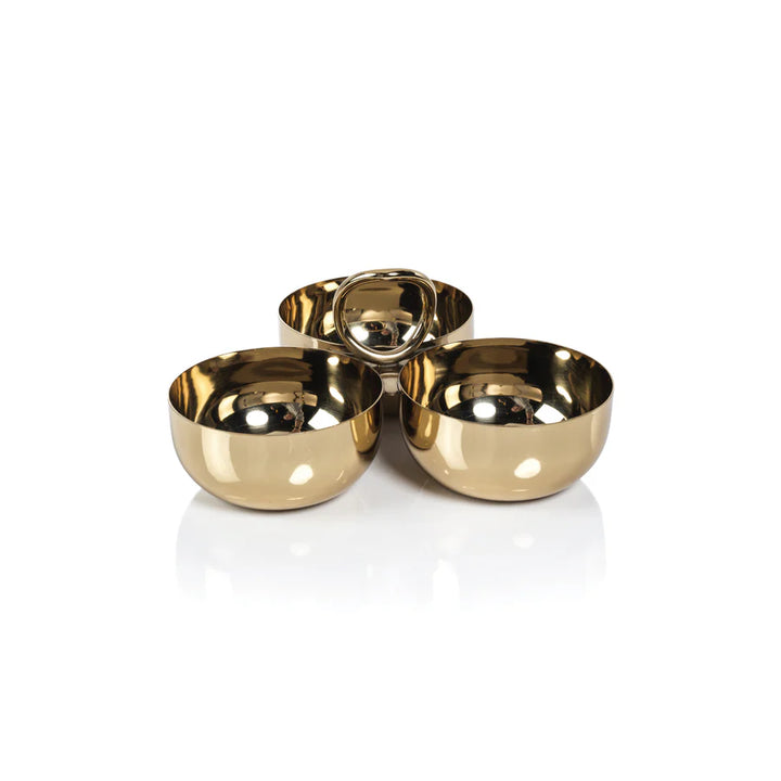 Cocktail Condiment Bowl Set - Polished Gold