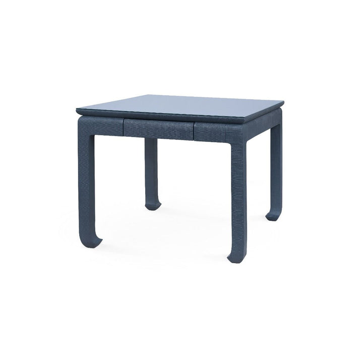 Blue Grasscloth Game Table