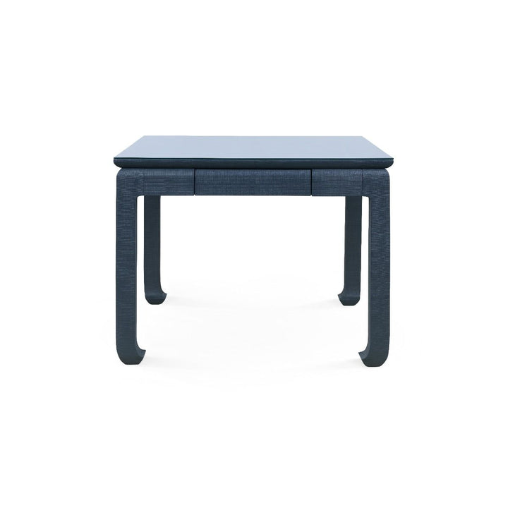Blue Grasscloth Game Table