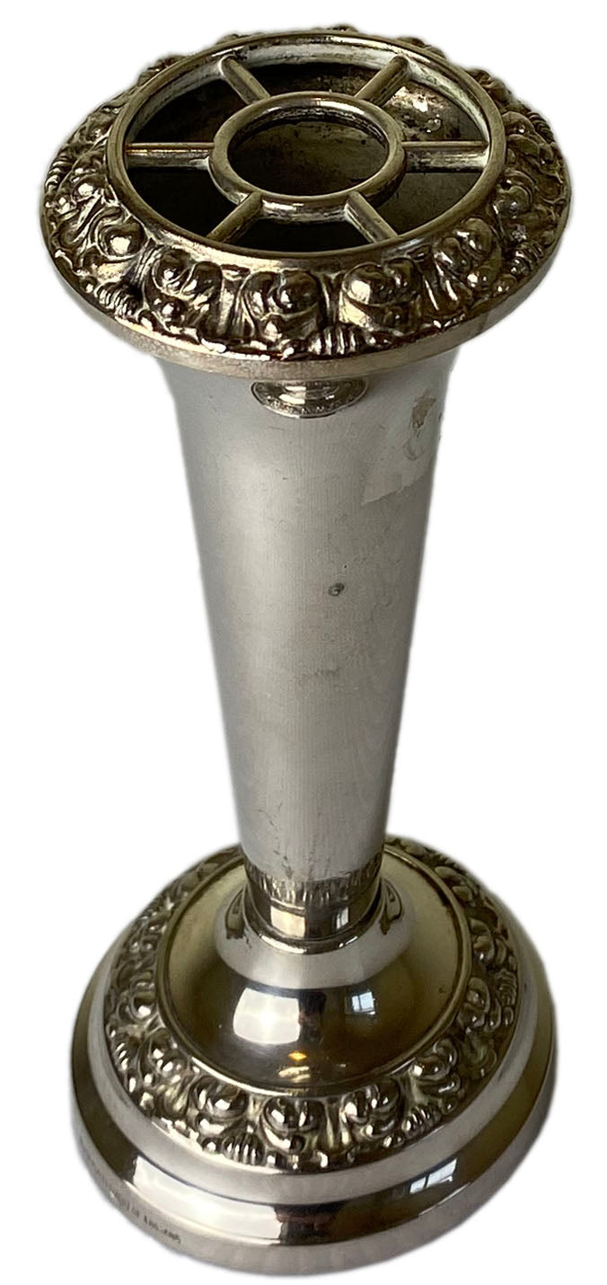 English Silver Plate Posy or Bud Vase