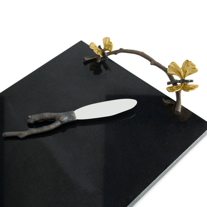 Butterfly Ginko Cheeseboard with Knife
