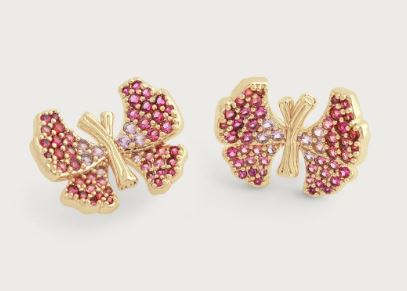 Butterfly Stud Pavé Earrings