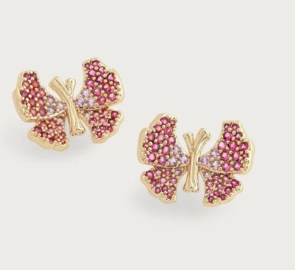 Butterfly Stud Pavé Earrings