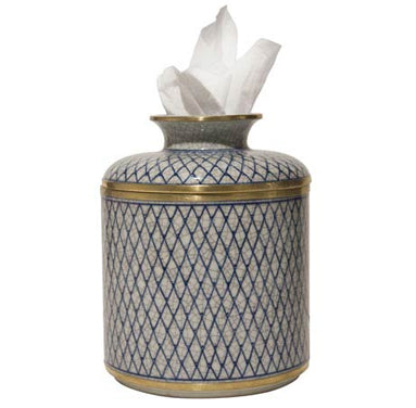 Fishnet Porcelain Tissue Box