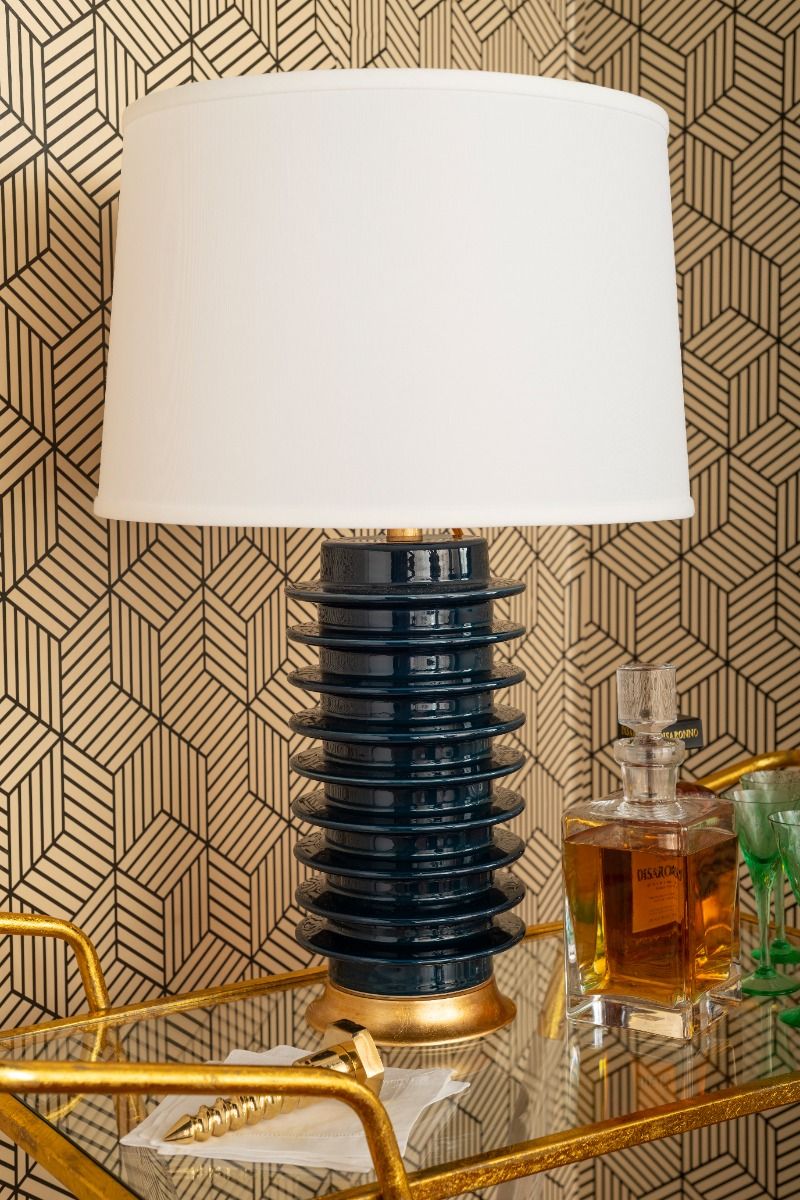 Navy Electra Lamp