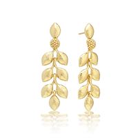 Golden Laurel Dangle Earrings