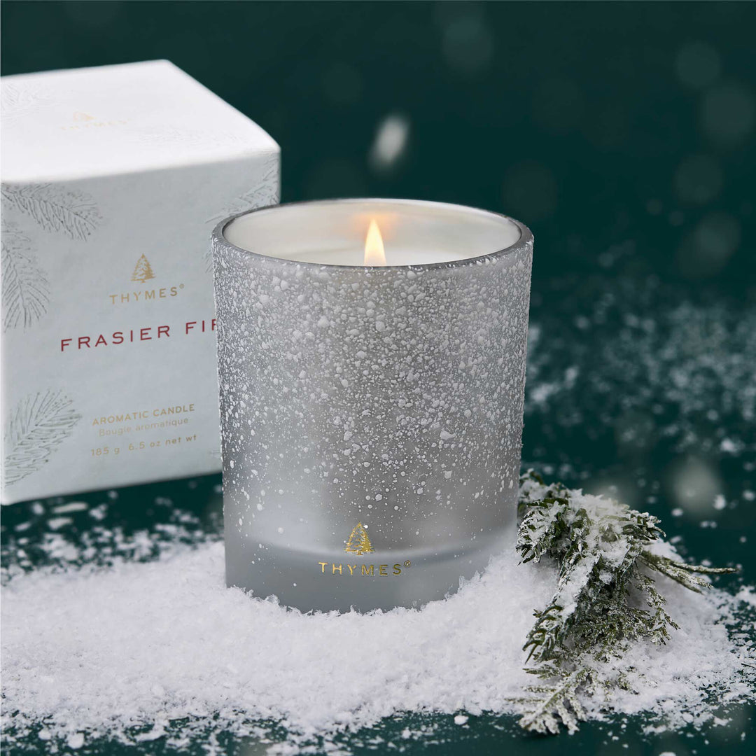 Frasier Fir Flocked Votive Candle 2 oz