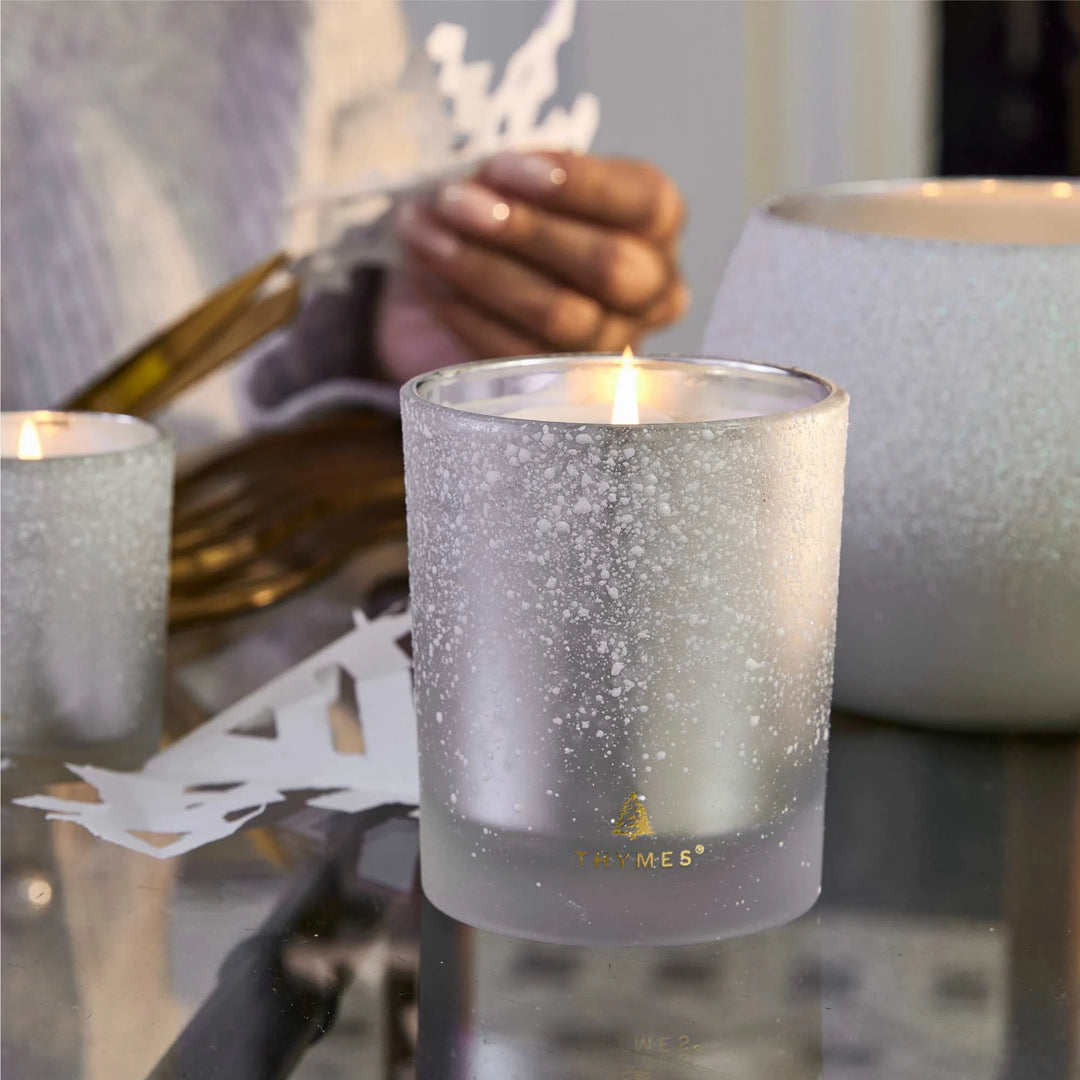 Frasier Fir Flocked Votive Candle 2 oz
