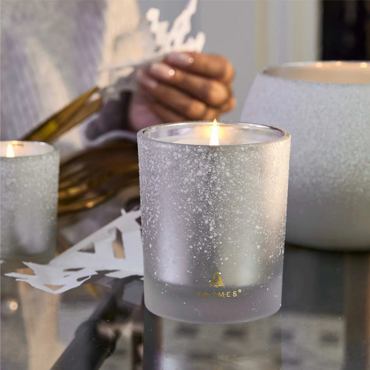 Frasier Fir Flocked Votive Candle 2 oz