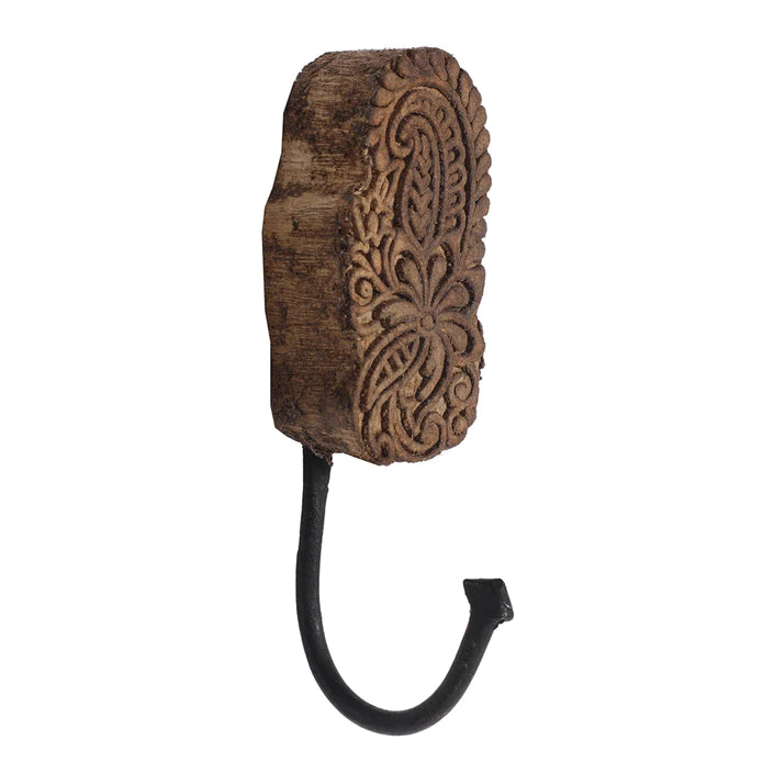 Vintage Print Block Wall Hook