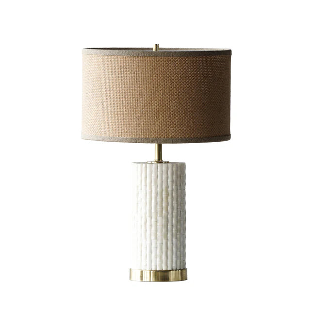 Marble Basketweave Table Lamp