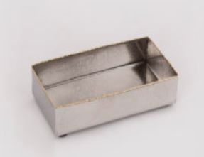 Frosted Nickle & Gold Guest Napkin Tray
