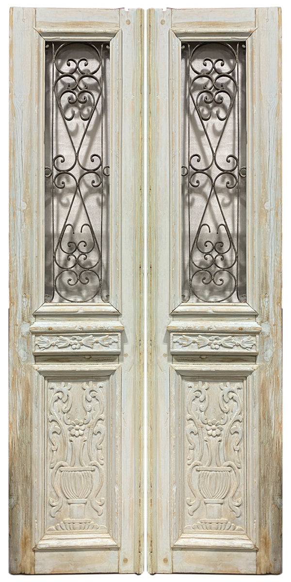 Pair of Doors with Iron Inset