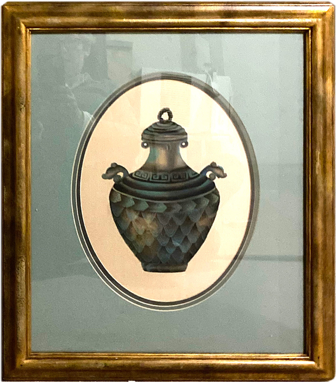 Pair of Watercolors on Silk