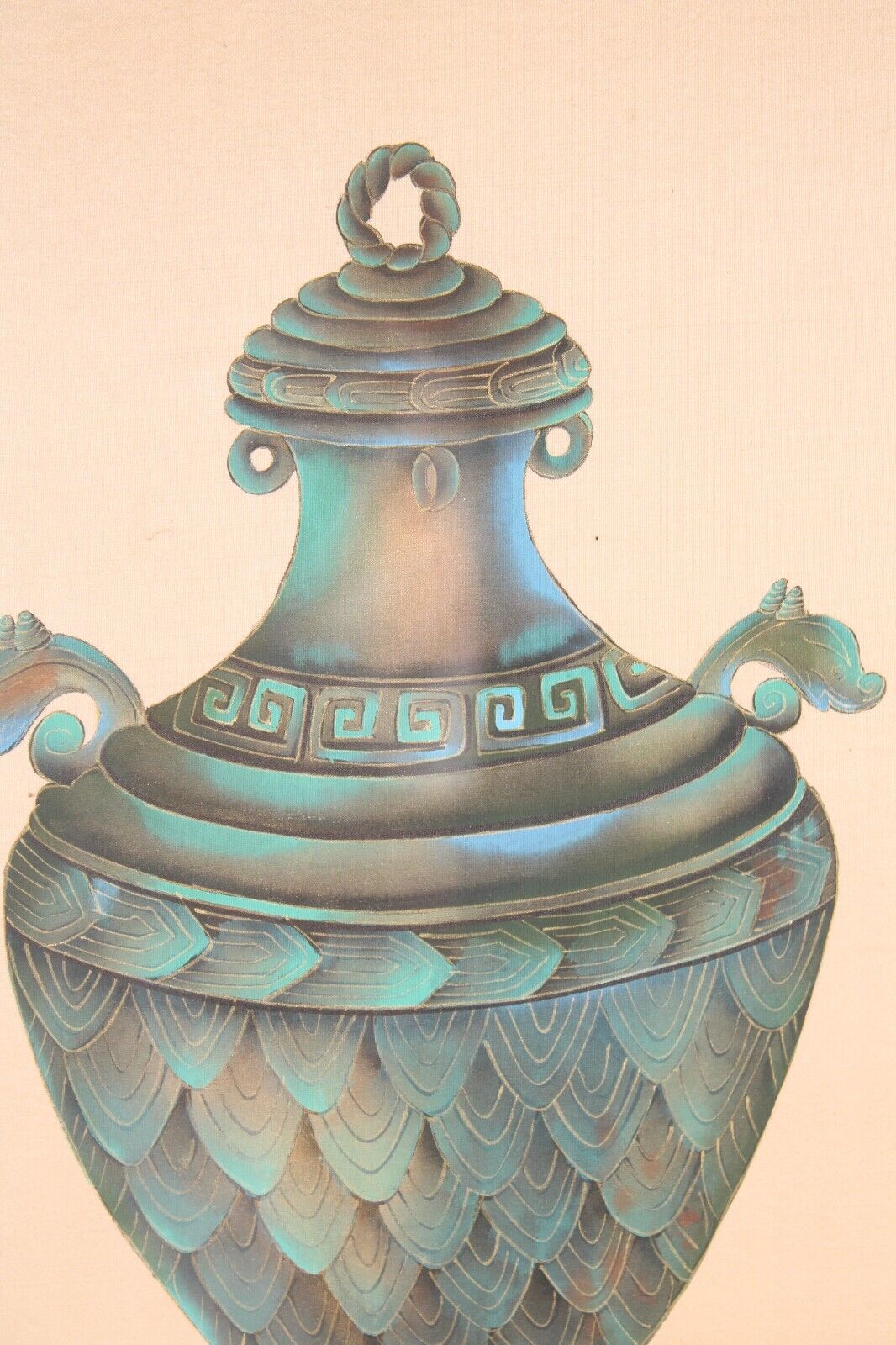 Pair of Watercolors on Silk