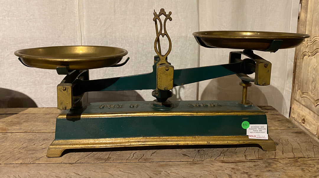 French Scale Green and Brass