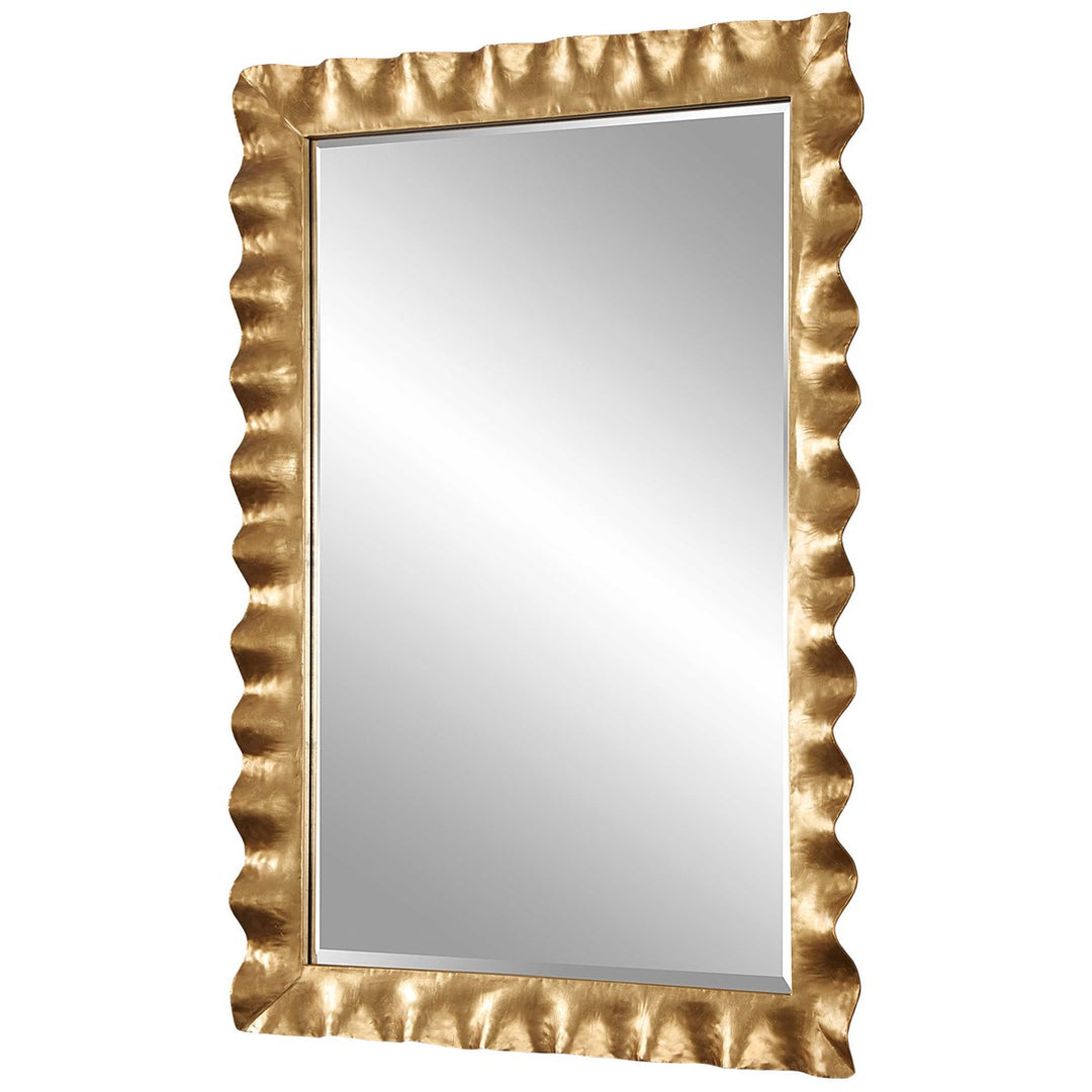 Ruffle Gold Mirror