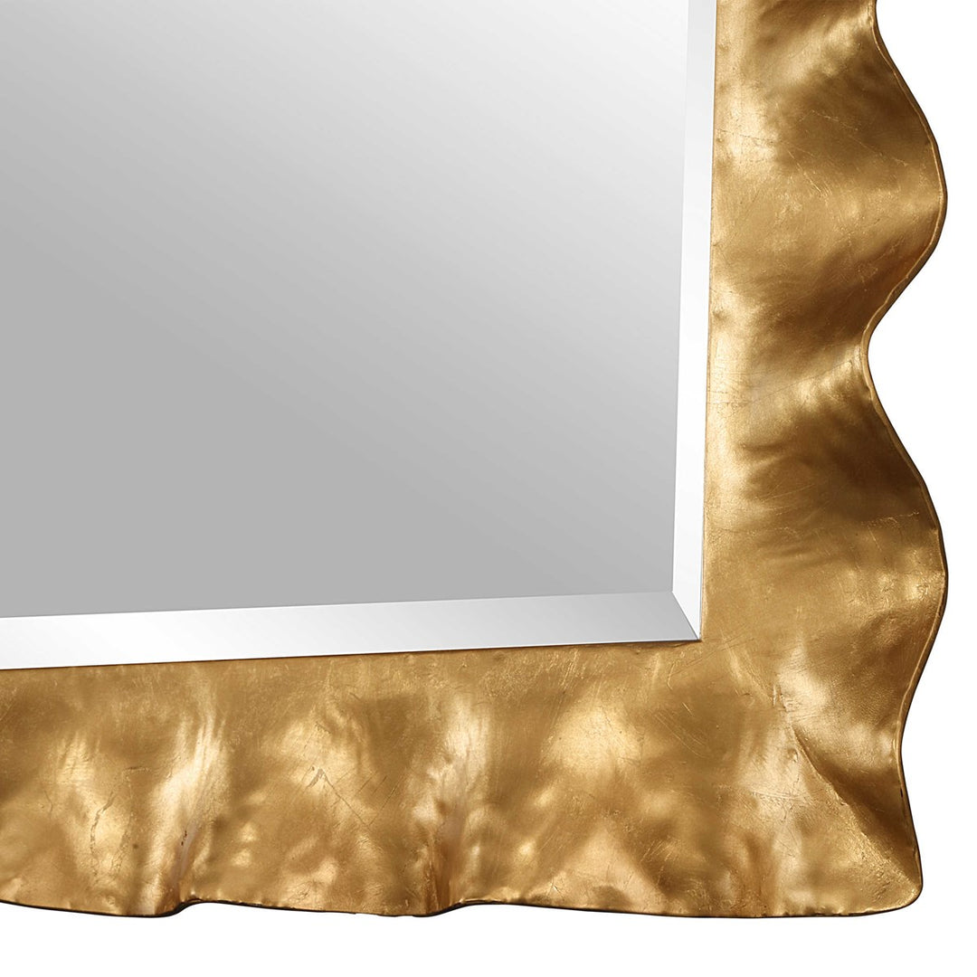 Ruffle Gold Mirror
