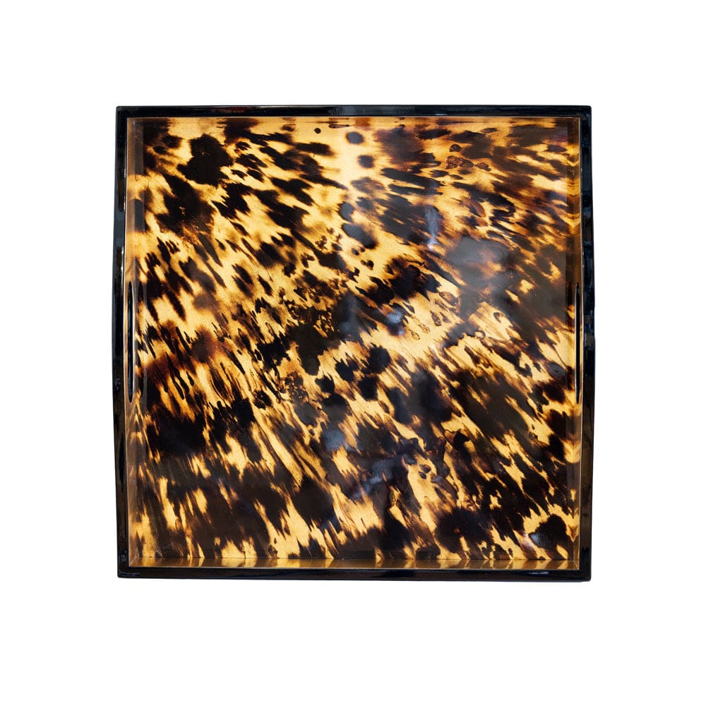 Tortoiseshell Lacquer Square Tray