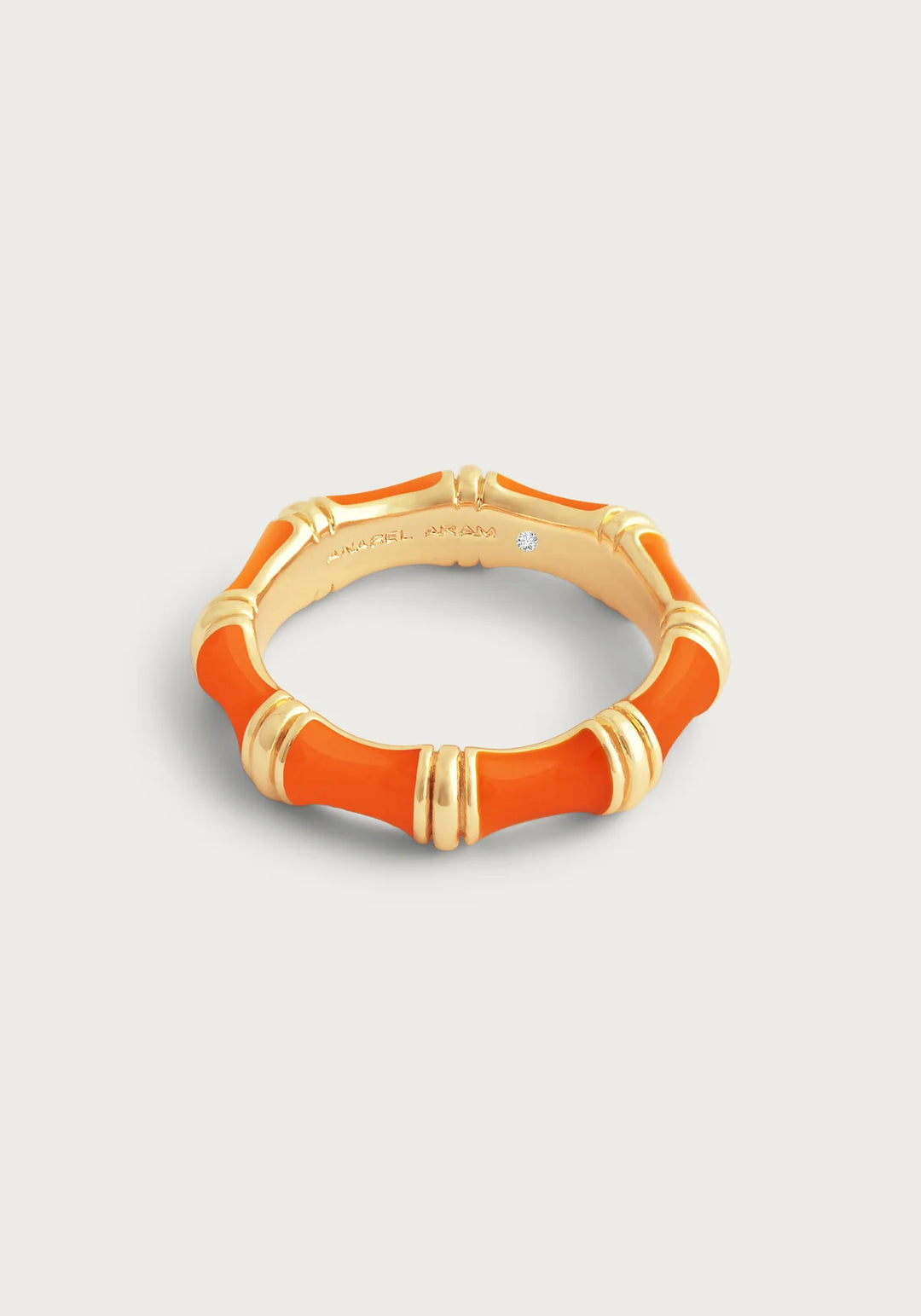 Bamboo Enameled Ring