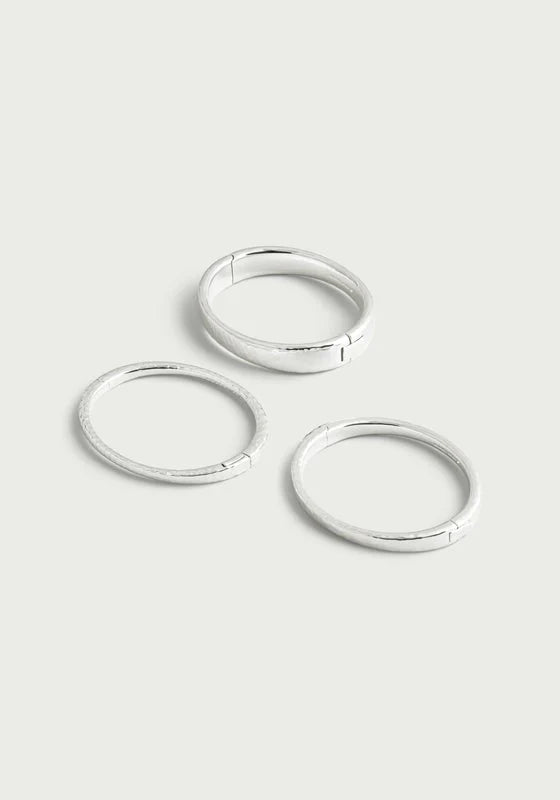 Farrier Wide Hinge Bangle Silver