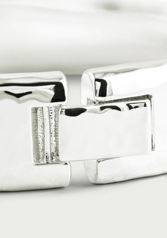 Farrier Wide Hinge Bangle Silver