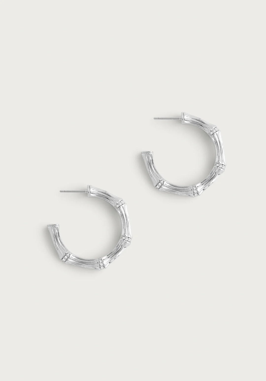 Bamboo Medium Hoop Earrings