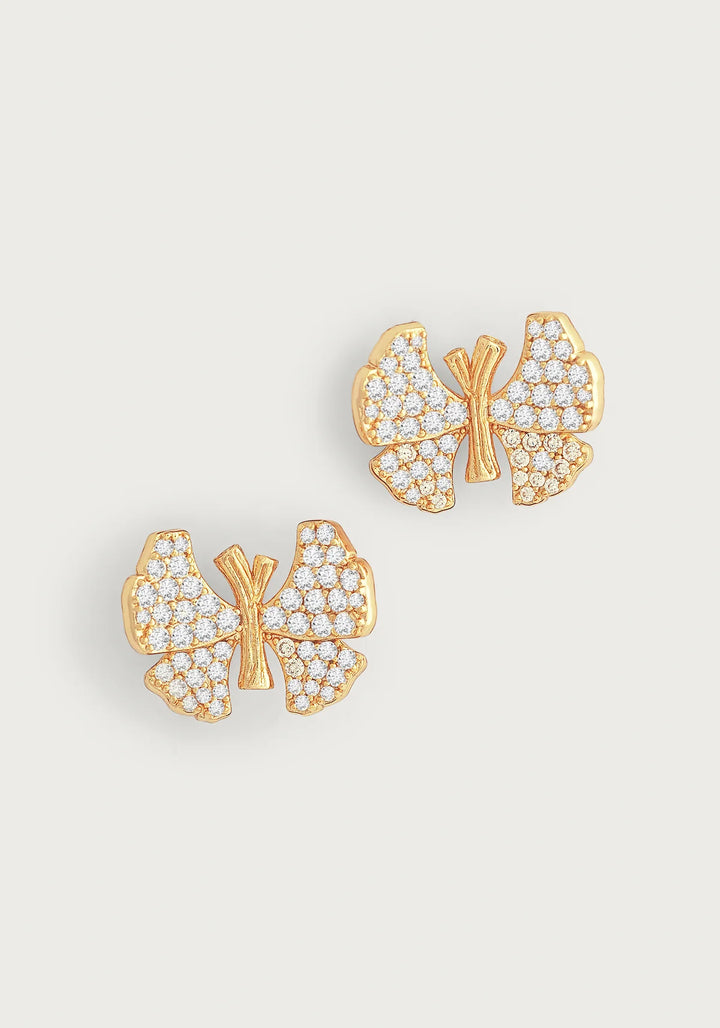 Butterfly Stud Pavé Earrings