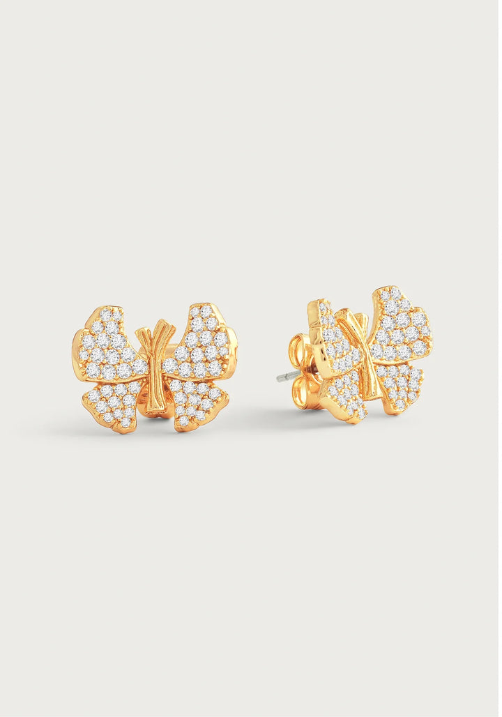 Butterfly Stud Pavé Earrings