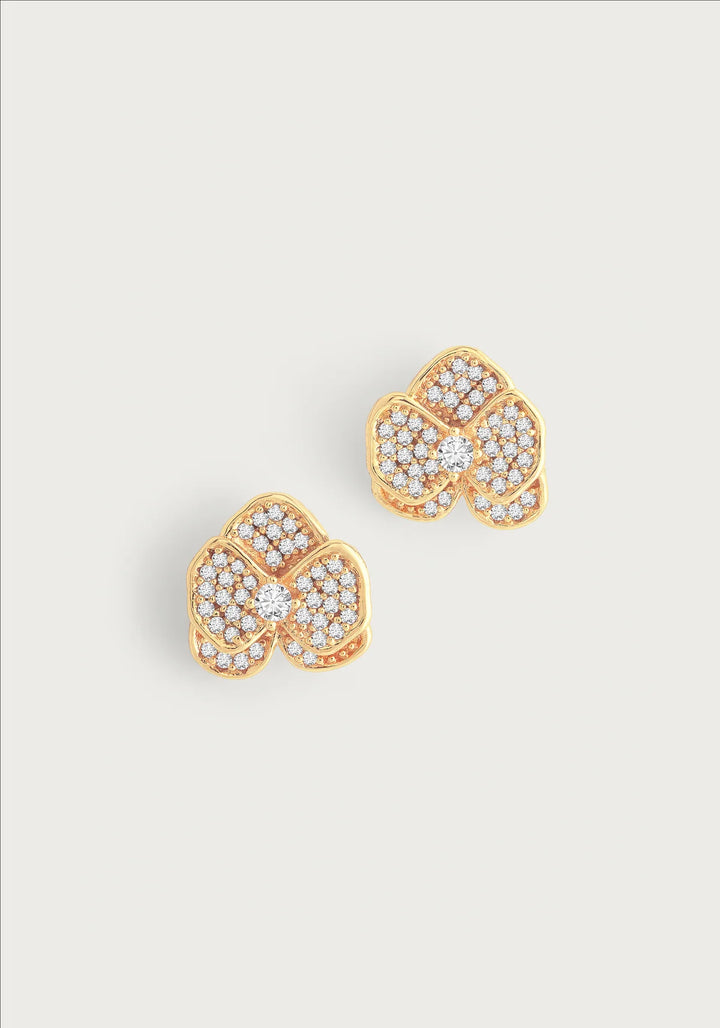 Orchid White Pave Studs