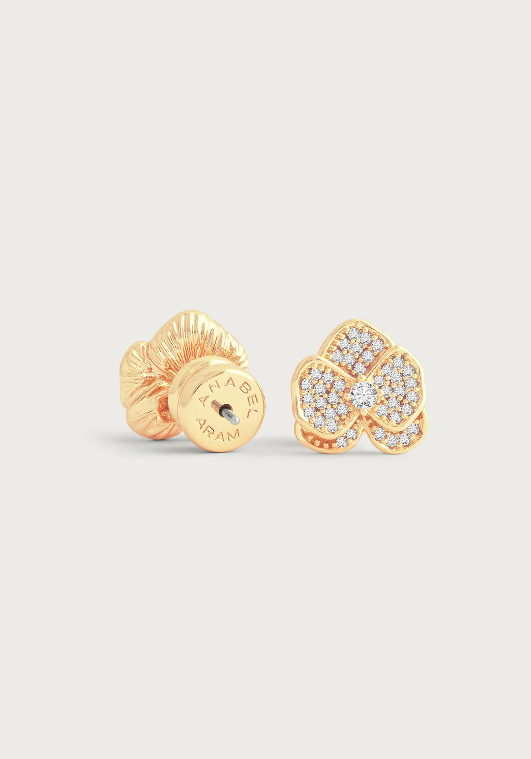 Orchid White Pave Studs