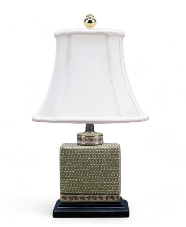 Rectangle Jar Lamp - Dotty Green