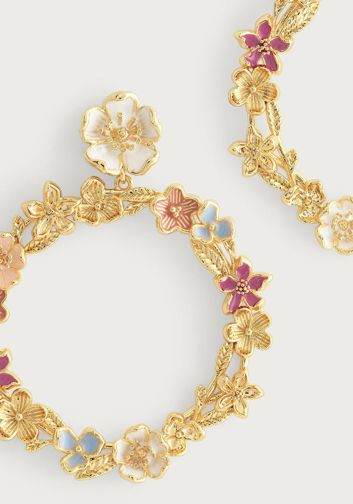 Wildflower Gathering Hoop Earrings