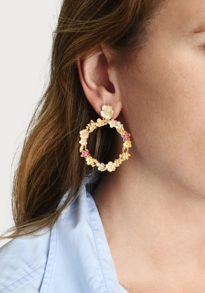 Wildflower Gathering Hoop Earrings