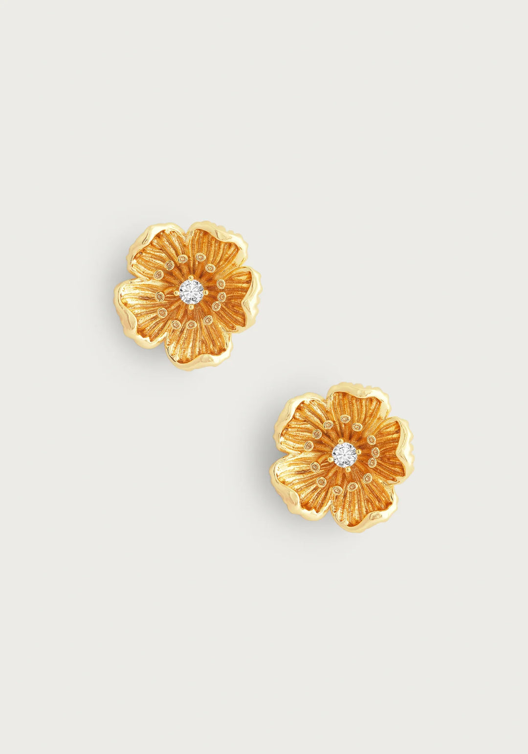 Wildflower Gold Stud Earrings