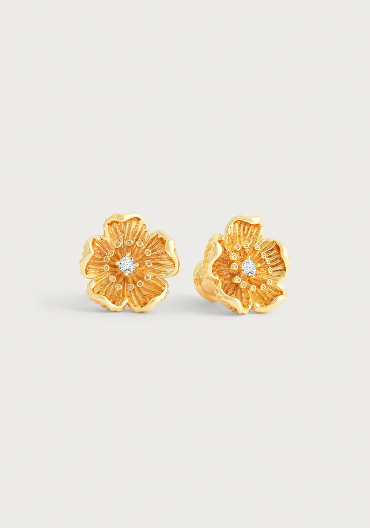 Wildflower Gold Stud Earrings