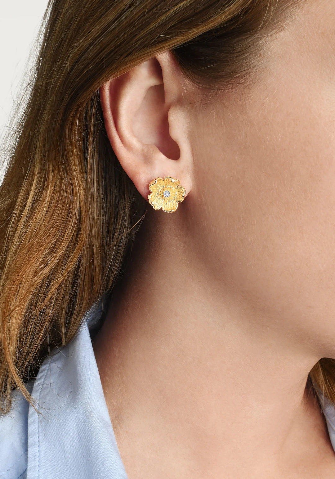 Wildflower Gold Stud Earrings