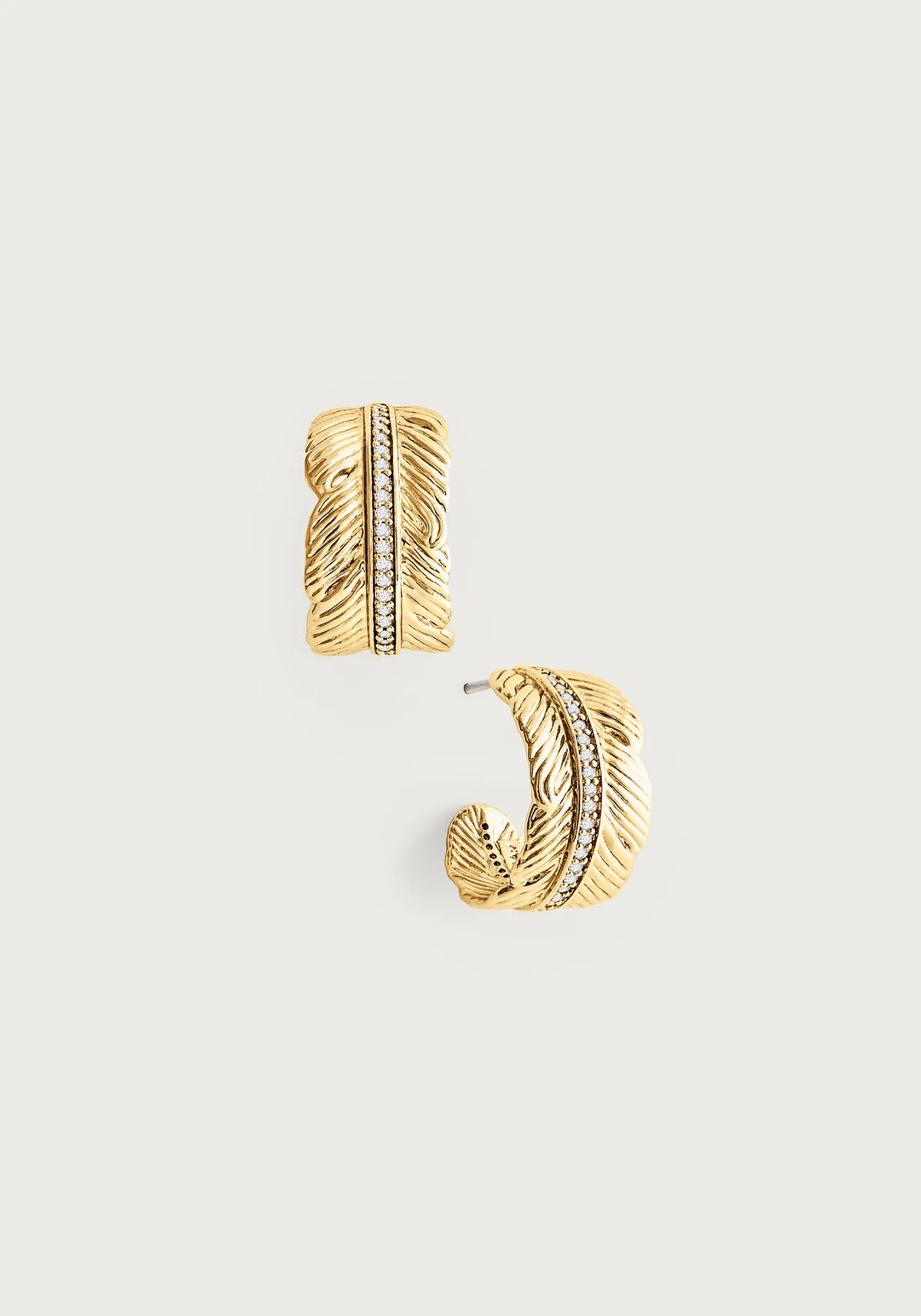Feather Small Hoop Earrings