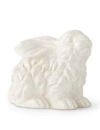 White Glazed Terracotta Bunny, Assorted