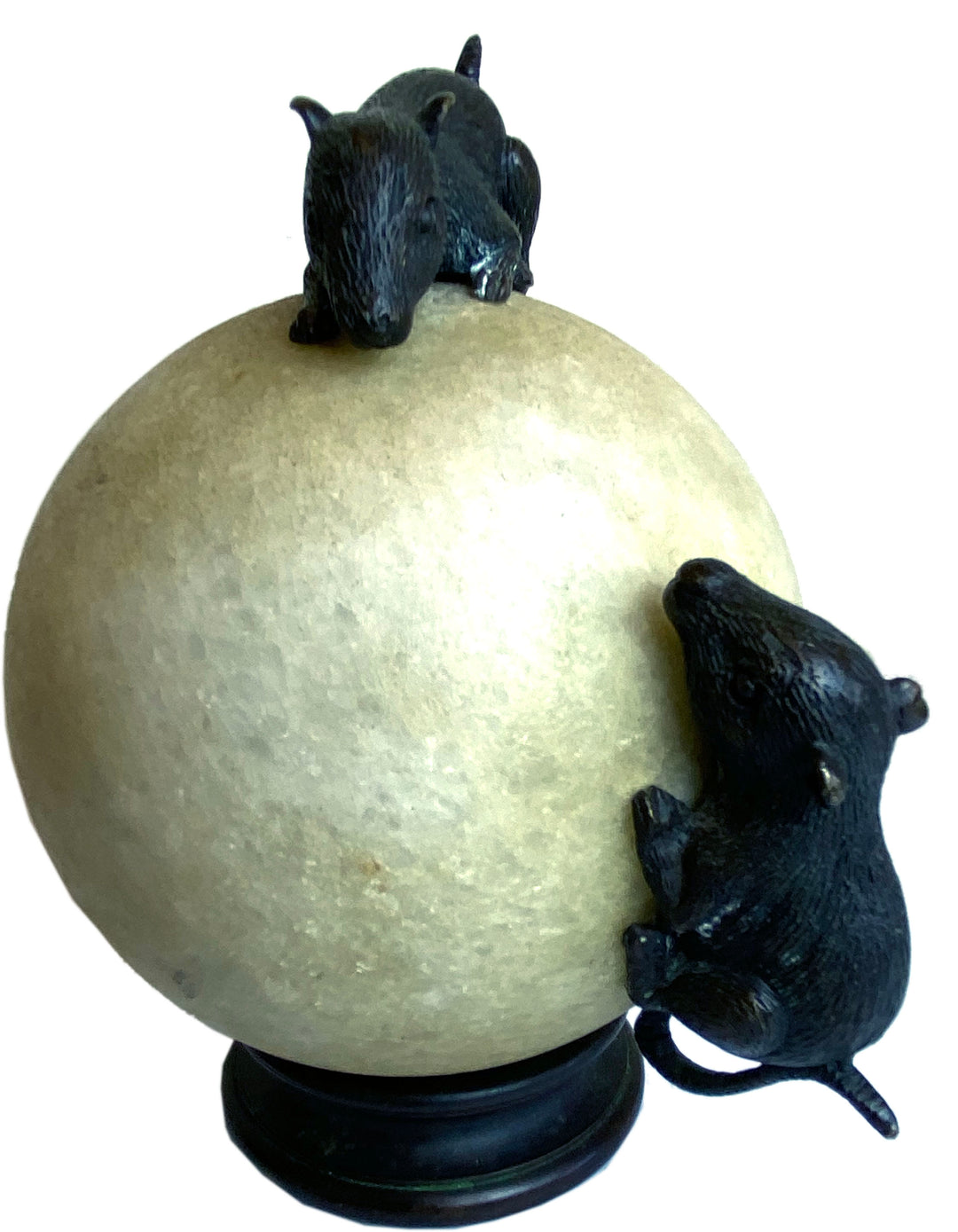 Bronze Mice on Sphere