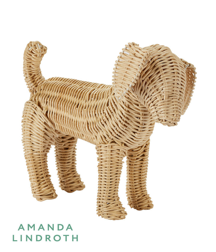 "Potcake" Wicker Dog
