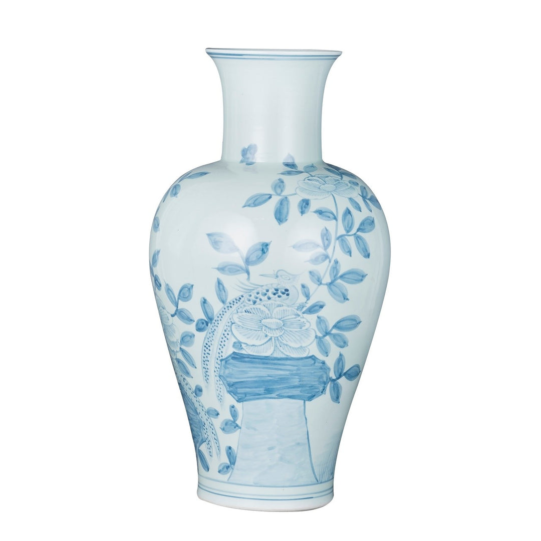 Blue & White Fairy Vase - Pheasant Flower Motif