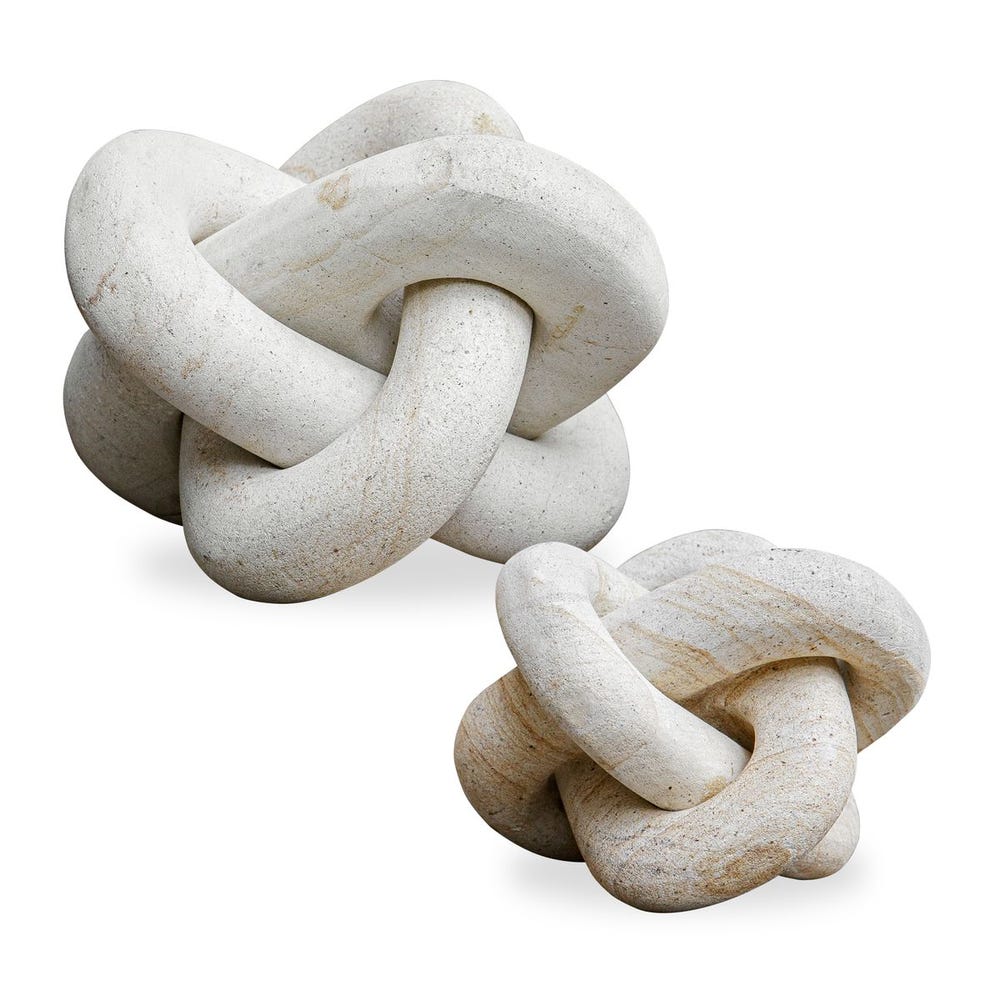 Limestone Link Sculpture - Set/2