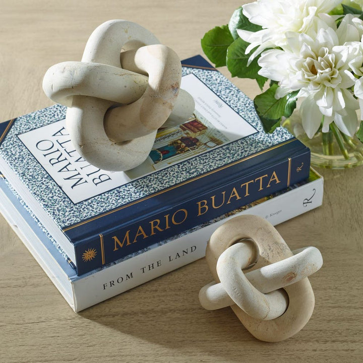 Limestone Link Sculpture - Set/2