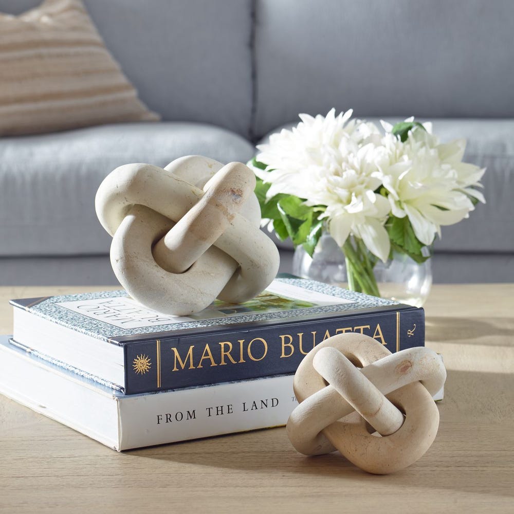 Limestone Link Sculpture - Set/2
