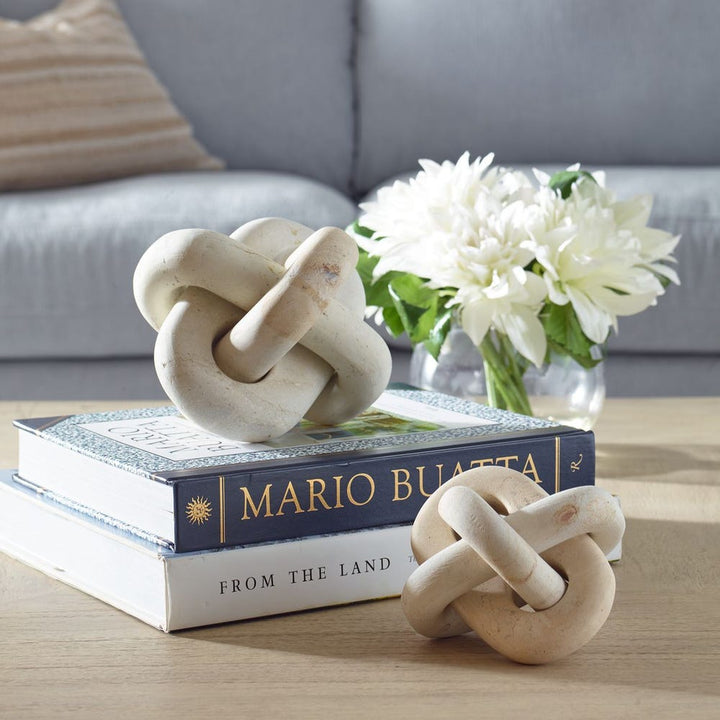 Limestone Link Sculpture - Set/2